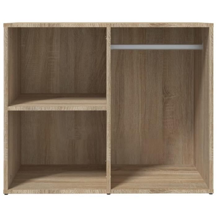 hua - casiers | armoires de rangement - armoire de dressing chêne sonoma 80x40x65 cm bois d'ingénierie - yos7734920551627