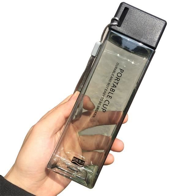 Petite Bouteille En Verre Borosilicate 300ml - Portable, Transparente Avec Graduation - Pour Eau, Café, Lait, Sport