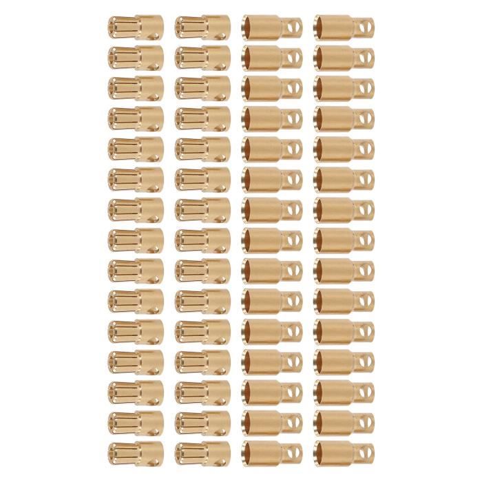 Connecteurs Haut-parleur Plaqué Or Cosses Câble 8-20 AWG Lot De 30 Fiches Banane Kyrio 4mm Plaquées Or - Connecteurs Haut-Parleur Rouge/Noir - 30 Cosses Connecteurs Rouge Noir