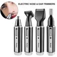 Tondeuse barbe,Rasoir électrique 4 en 1 pour hommes, zone intime, tondeuse, barbe, sourcils, nez et - Type Nose Trimmer USB-1