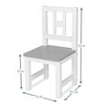 Ensemble table et chaises enfant en bois dur - IB STYLE - LUCA COLORS - Blanc-gris-1