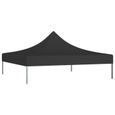 vidaXL Toit de tente de réception 3x3 m Noir 270 g/m²-1