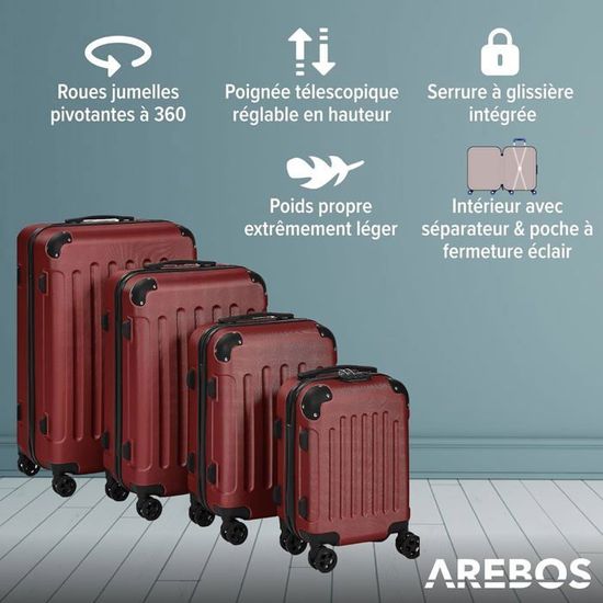 Set Valise Arebos Set De Valises De Voyage Valises U00e0 Coque