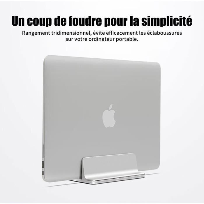 Gris - Support Vertical pour ordinateur portable Macbook Air Pro 13 15 16  support de bureau en aluminium avec - Cdiscount Informatique