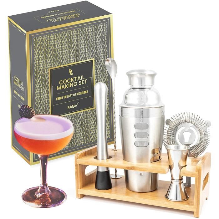 Kit barman complet avec support – Shaker à boissons avec