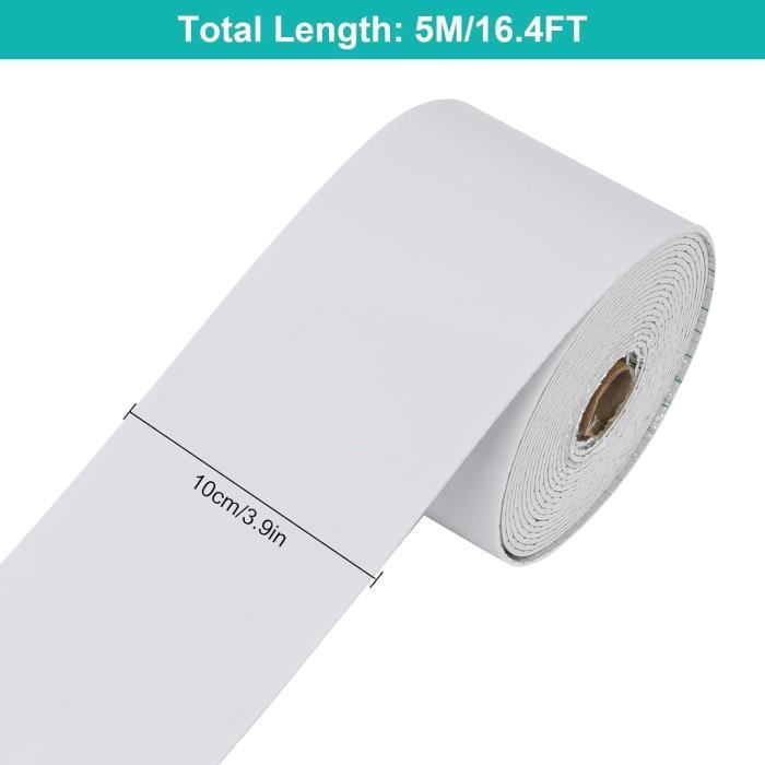 Plinthe Souple Autocollante 50 X 20 Mm. 25 M De Long, Blanc