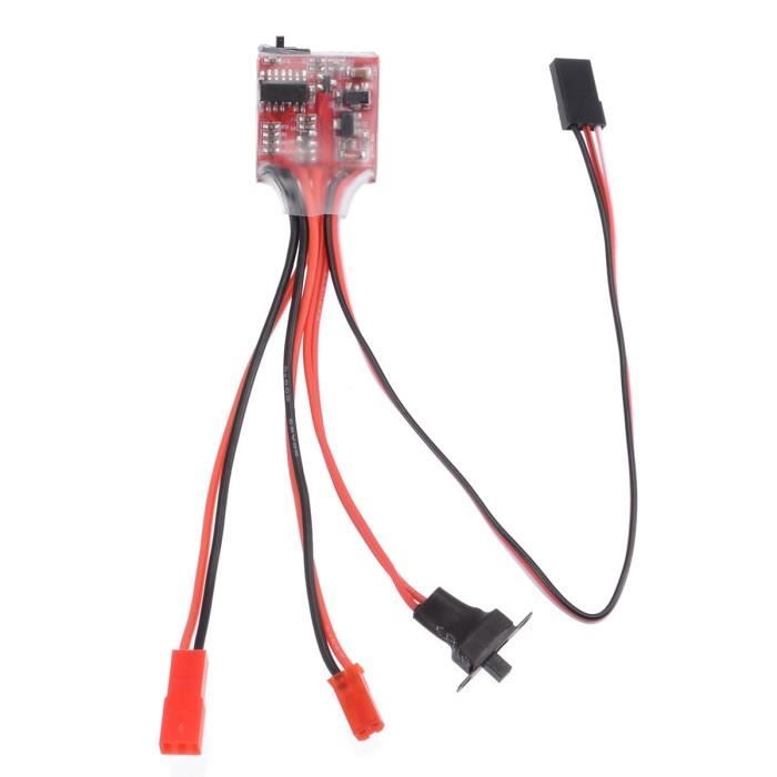 Mini ESC 30A Pour Voiture RC – Moteur Balayé – 4-8V – Avec Fil JST – Réglable