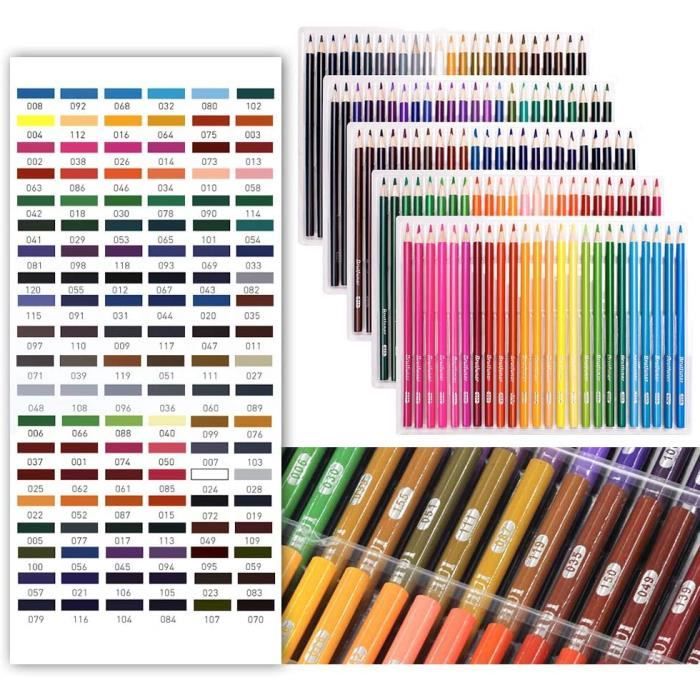Boîte de 120 Crayons de Couleur , Les Meilleurs Crayons pour Enfants,  Adultes et Artistes. Idéal pour Tous Les Types de coloriage - Cdiscount  Beaux-Arts et Loisirs créatifs