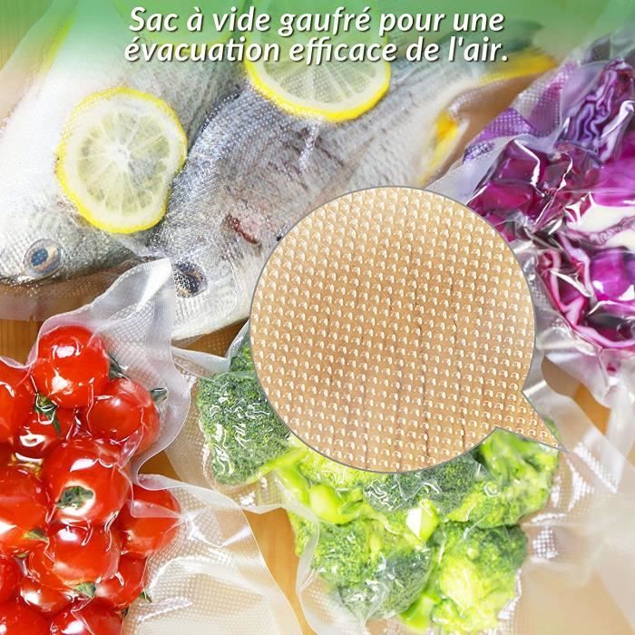 Sac sous vide alimentaire - 3 rouleaux de 22x650cm pour toutes les