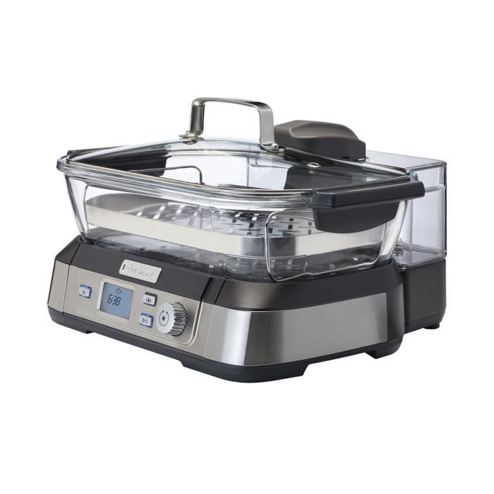 Cuisinart Cookfresh - Cuiseur Vapeur Verre 5L | Cuisson Saine Sans BPA | Affichage Numérique | 30s Chauffage