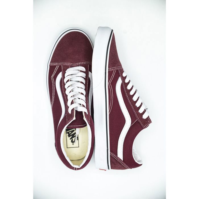 Vans old skool rouge 2024 bordeaux homme