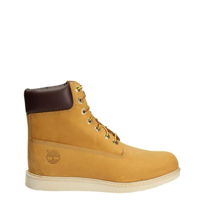 Boots Timberland NEWMARKET 6 INCH WEDGE Beige Blanc Cuir