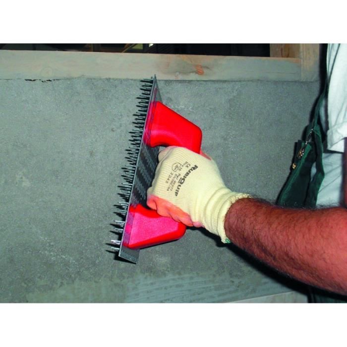 Lot De 2 Grattoirs Professionnels DEWEPRO - 250x135mm - Pour Crépi Minéral - Lames Acier Galvanisé - Poignée Ergonomique