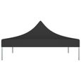 vidaXL Toit de tente de réception 3x3 m Noir 270 g/m²-2