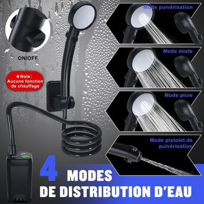 Kit Douche De Camping SPOPAL - Pompe électrique Rechargeable 6000mAh - NEUF