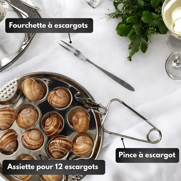 Service à escargots Létang et Rémy paris de 6 fourchettes 6
