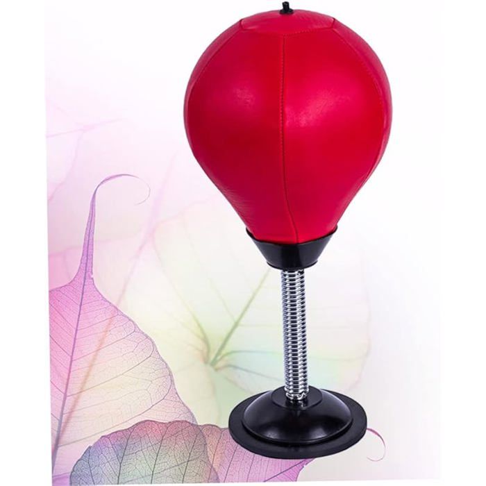 Ballon de frappe en cuir équipé d'élastiques pour entraînement de boxe pas cher