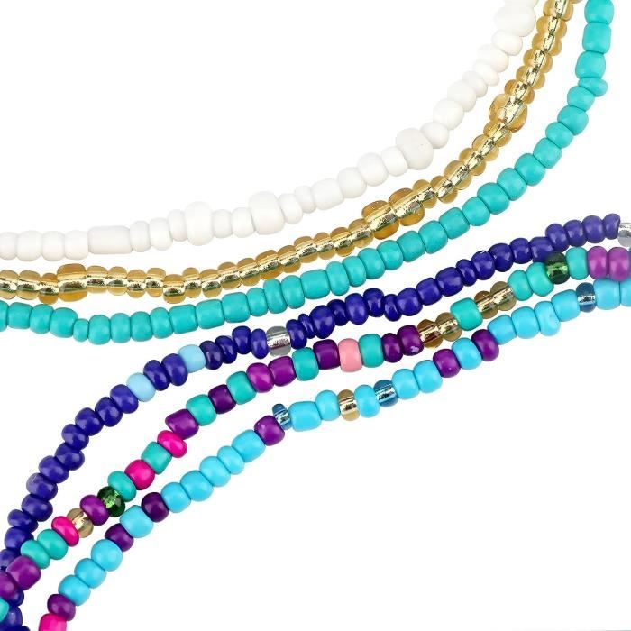 6 Bracelets De Cheville Bohème Perles à Main - Réglables Pour Femme Et Fille | Style Plage Et Fête