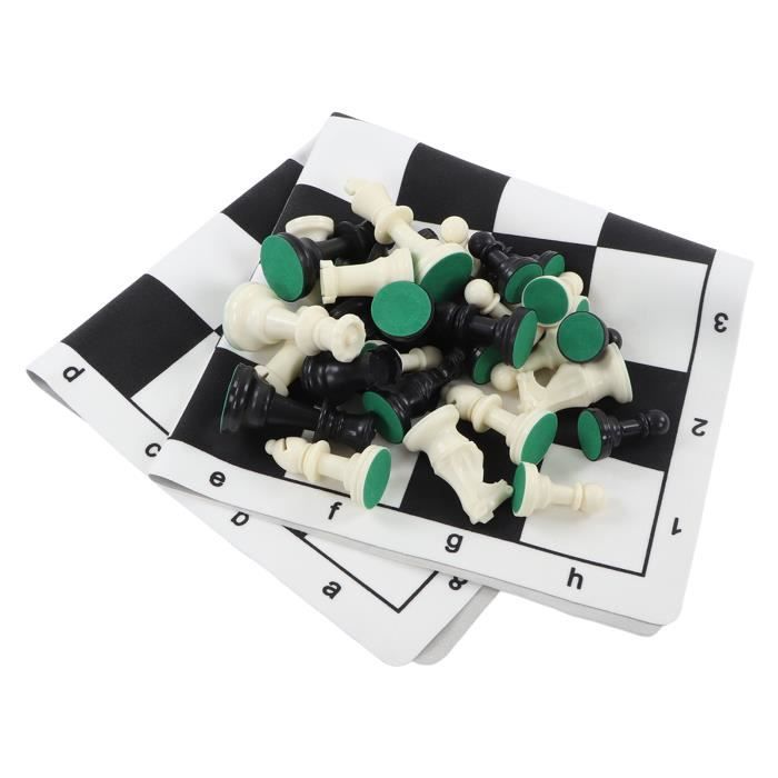 Pièces d'échecs, plastique lisse avec charpie inférieure Pièces d
