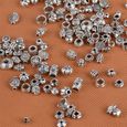 100g 200pcs Perles Intercalaires Rondelle en Métal Perles d’Espacement Mixte pour Création de DIY Bijoux Breloque Collier Bracelet-3