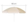 ROBA Parasol pour la table pique-nique enfants - 152 cm - Beige-3