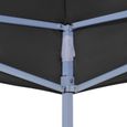 vidaXL Toit de tente de réception 3x3 m Noir 270 g/m²-3