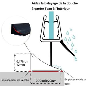 Barre De Seuil De Douche Autocollante Silicone 6m X 20mm - Protection Anti-Éclaboussures Blanche