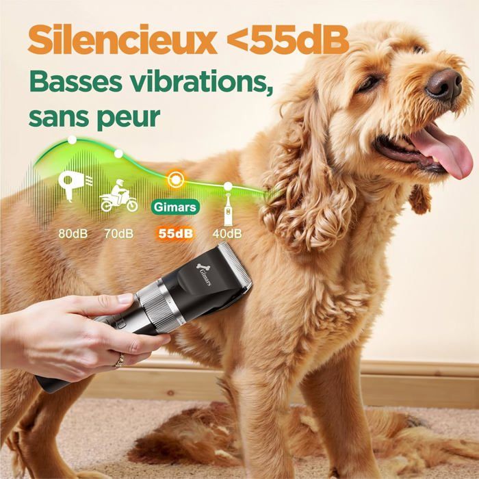 Tondeuse Pour Pattes De Chien Paw Trim Pro - Avec Lumière LED, Silencieuse, Rechargeable USB-C - Pour Yeux, Oreilles, Visage