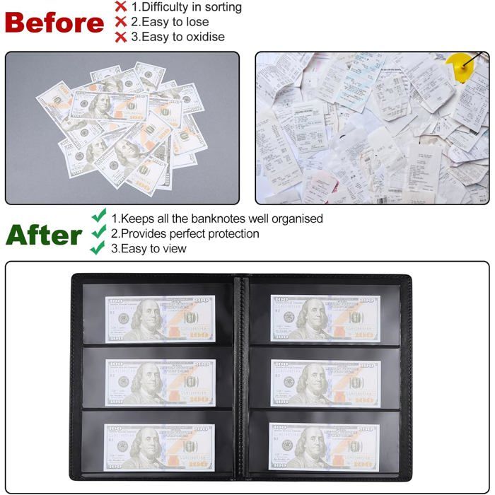 50 SAFE 1291 XL Banknotenhüllen Klapphüllen Special glasklar 205x125mm