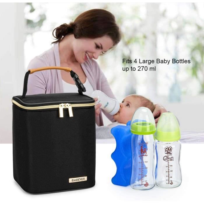 Babeyer Sac isotherme pour biberon de lait maternel avec poche de