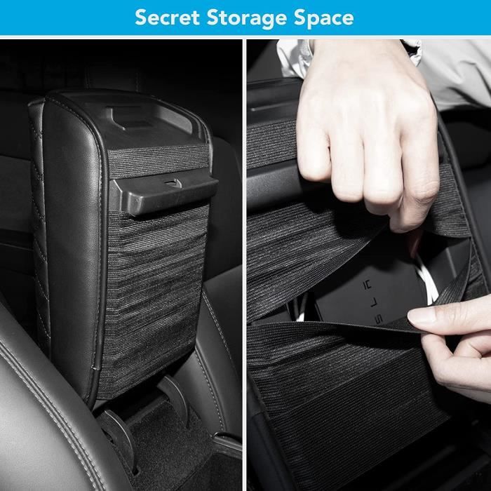TAZENI Rangement Sous Écran Pour Tesla Model 3/Y – Boîte Cachée Avec Aimant Et Tapis Antidérapant – Accessoire 2024