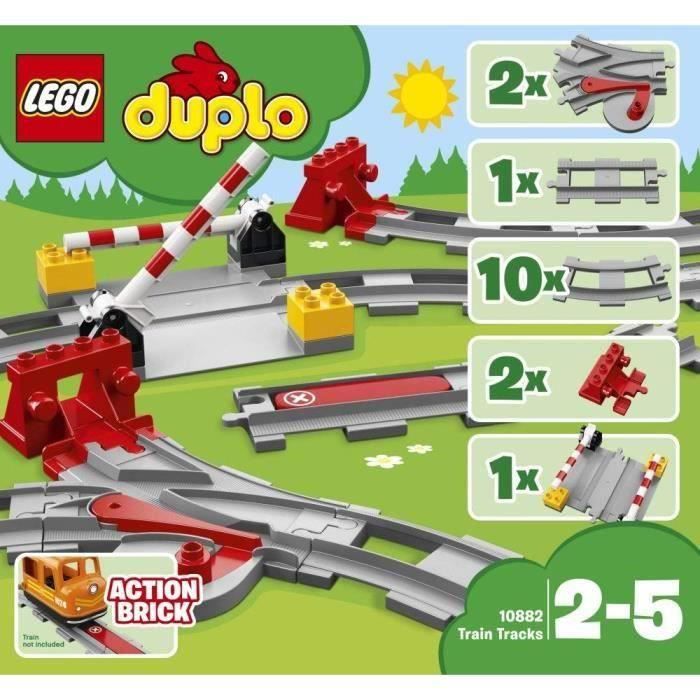 SHOT CASE - LEGO DUPLO Ma ville 10882 Les Rails du Train - Cdiscount Jeux -  Jouets