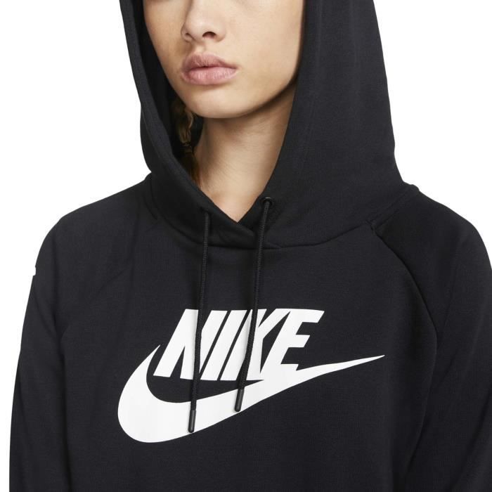 Sweat a capuche Nike NSW CROPPED Femme Noir Manches longues Noir Cdiscount Pret a Porter