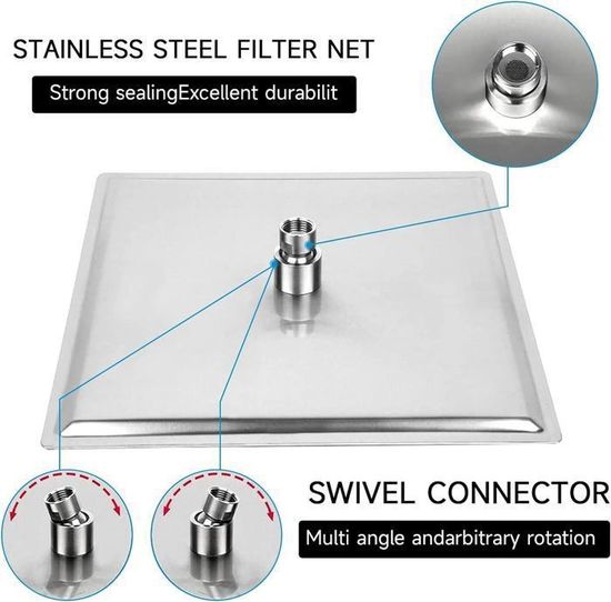 Pommeau De Douche à Effet De Pluie à Grand Panneau De 10 Pouces
