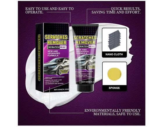 Crème Réparation Rayures Voiture RGMNT - Kit 120ml - Efface Rayures Profondes - Pour Toutes Couleurs
