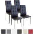 Chaises Albatros RIMINI - Lot de 4 chaises - Noir - Contrôlée par SGS-0