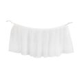 blanc Nappe de couleur unie, 1 pièce, couverture de Table, jupe de Table, décor confortable pour fête d'anniv-0