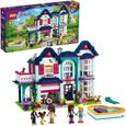 Maison de poupées LEGO Friends - La Maison Familiale d'Andrea - 2 étages - Porte de garage - Piscine-0