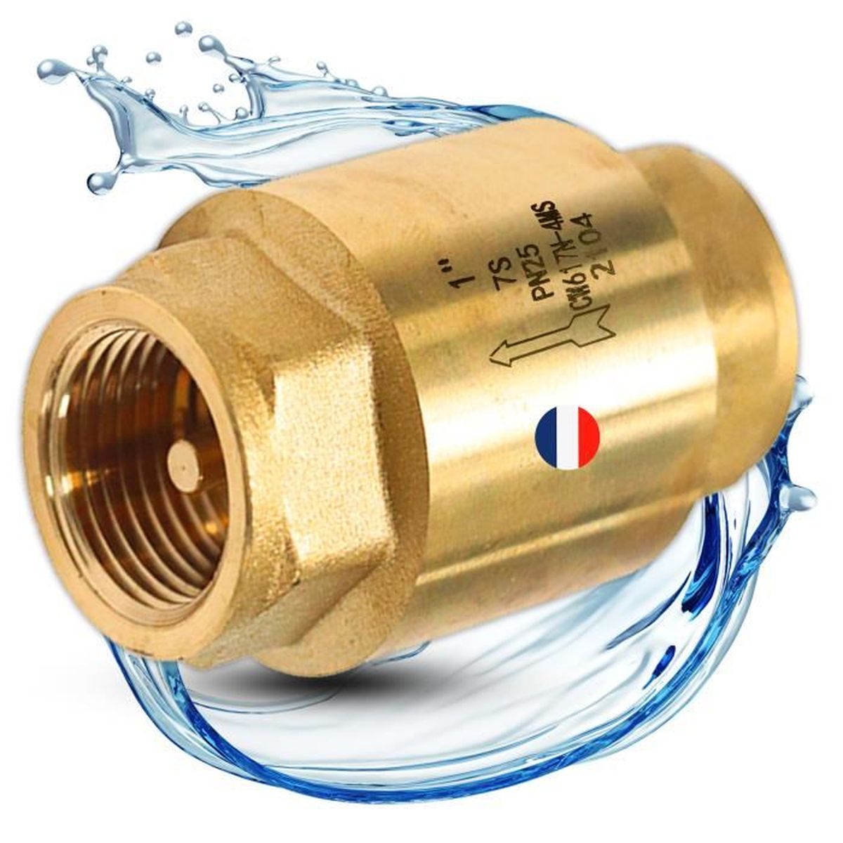 Clapet Anti Retour 1 Pouce Raccord Double Guidage Laiton Inox Anti Clapet anti retour 1 pouce raccord double guidage laiton inox anti