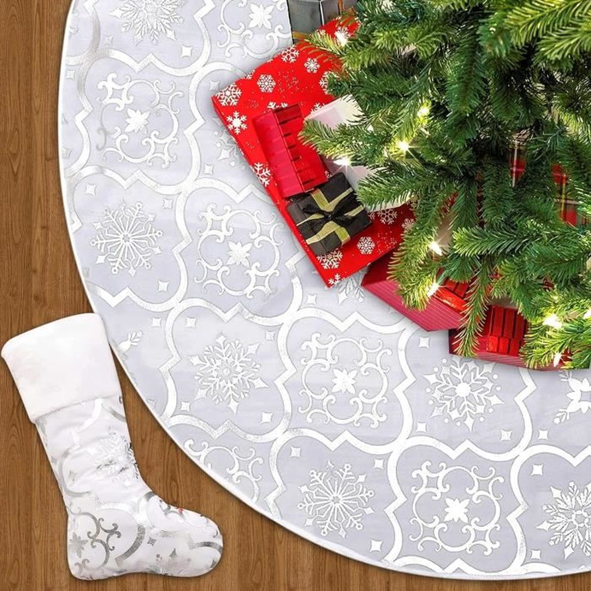 Jupe D'Arbre De Noël, Cache Pied Sapin Noël, Tapis De Sapin De Noël