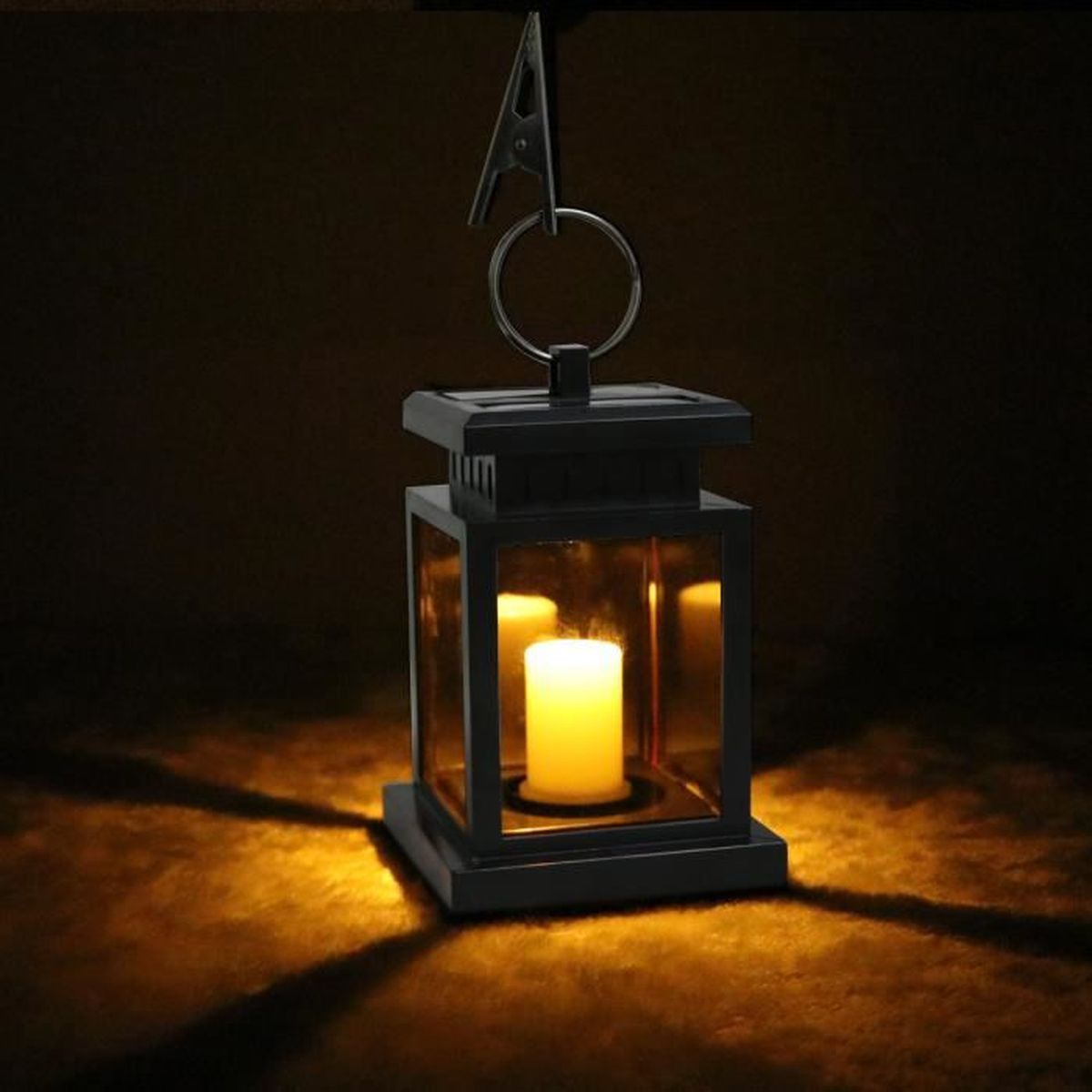 Lanterne solaire pour l'extérieur Lampe solaire décorative à LED