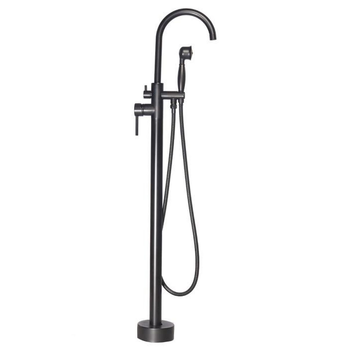 Ensemble de douche de luxe Robinets de baignoire Ensemble de douche de bain Une poign/ée en laiton massif dans un ensemble de douche noir Mitigeur de baignoire avec douche /à main