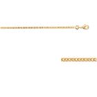 2014.JEWELYR.LUXE Chaîne de Cou - Femme - Maille Gourmette - Fine - 45 cm - Plaqué Or Jaune 750/1000 - 3 Microns