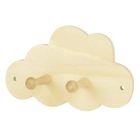 Patère en bois - MegaCrea DIY - Nuage - 13 x 8 x 4,2 cm - Beige - Contemporain