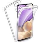 CHICHENG Coque Samsung Galaxy A32 5G en silicone protection intégrale à 360 degrés Transparent Soft Ultra thin Gel Silicone TPU+PCU