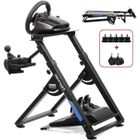 GTPLAYER Sim Racing Wheel Stand Support de volant pour G920 G29 avec support de levier de vitesse, Hauteur et angle réglables