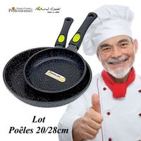 Lot Poêles 20/28cm Natural Cook Professionnel