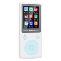 ZJCHAO lecteur Bluetooth MP4 T1 Music MP3 MP4 Player 8G Bluetooth Support Carte mémoire 32G Boutons ronds blancs