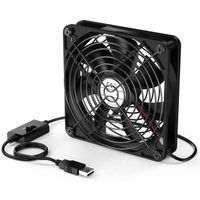 Ventilateur USB PC Hautstore 120 mm Silencieux Trois Vitesse Réglable Ventilateurs pc 12cm Fan 5v pour PC/TV Box/AV Cabinet