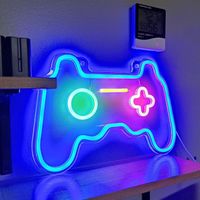 COOVEE Neon Gamepad Neon LED Alimenté Par 0-100% Luminosité Réglable Gaming Néon Pour Enfants Chambre Salle De Jeux Bar Décoration